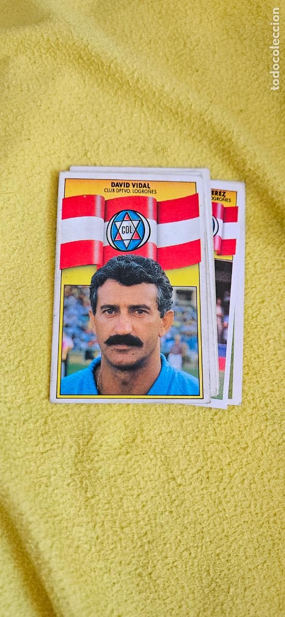 Cromos de F&uacute;tbol: logro&ntilde;es vidal este 1990 1991 90 91 despegado trading card