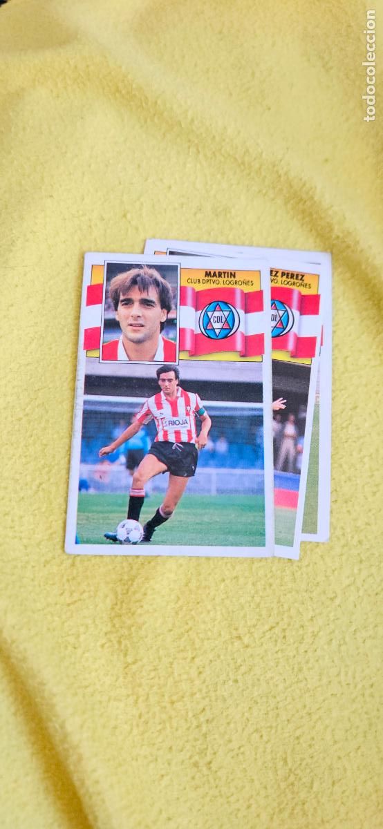 Cromos de F&uacute;tbol: logro&ntilde;es martin este 1990 1991 90 91 despegado trading card