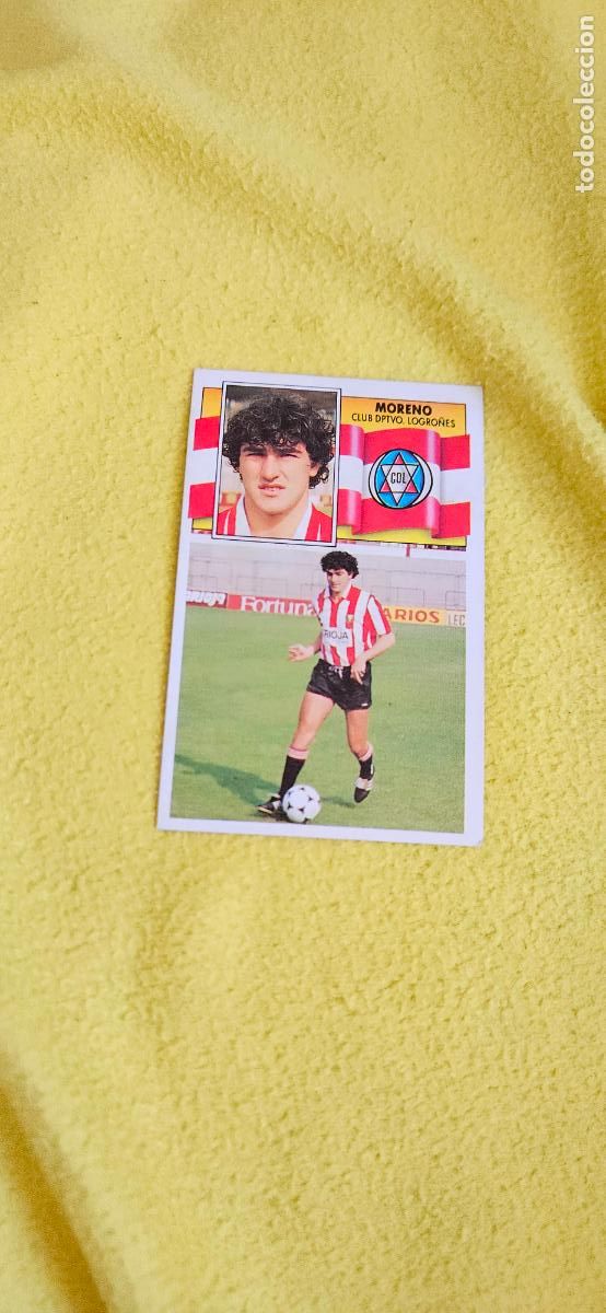 Cromos de F&uacute;tbol: logro&ntilde;es moreno este 1990 1991 90 91 despegado trading card
