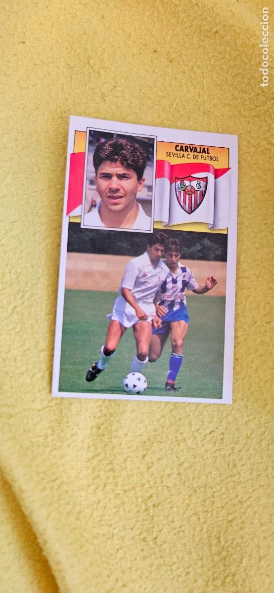 Football Stickers: sevilla carvajal este 1990 1991 90 91 despegado trading card