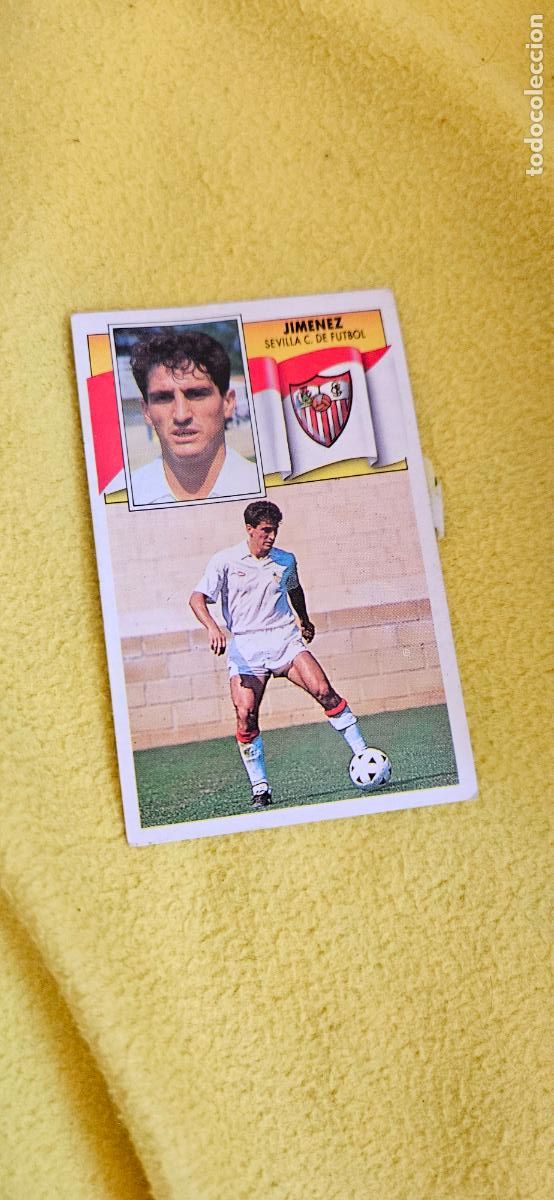 Football Stickers: sevilla jimenez este 1990 1991 90 91 despegado trading card