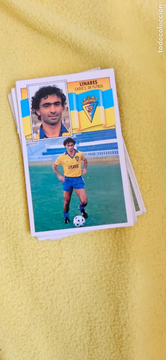 Football Stickers: cadiz linares este 1990 1991 90 91 despegado trading card