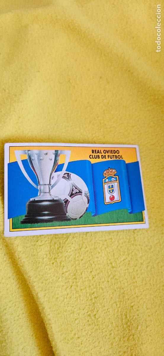 Cromos de F&uacute;tbol: oviedo escudo este 1990 1991 90 91 despegado trading card