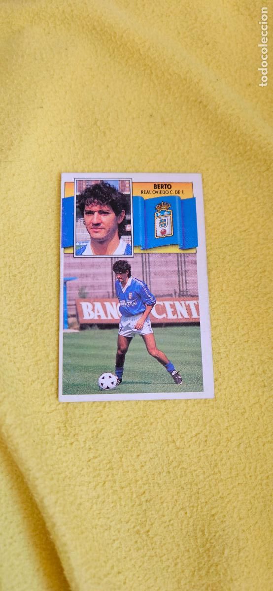 Cromos de F&uacute;tbol: oviedo berto este 1990 1991 90 91 despegado trading card