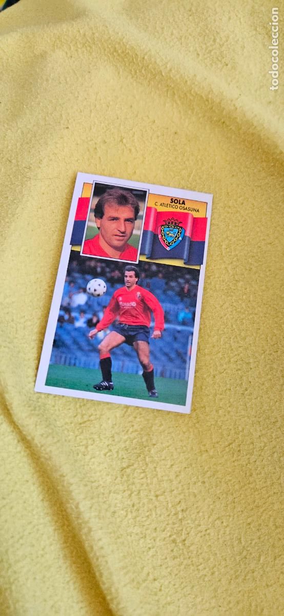 Cromos de F&uacute;tbol: osasuna sola este 1990 1991 90 91 despegado trading card