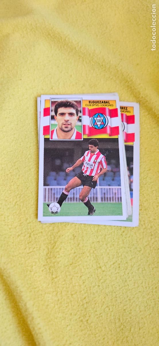 Cromos de F&uacute;tbol: logro&ntilde;es elguezabal este 1990 1991 90 91 despegado trading card