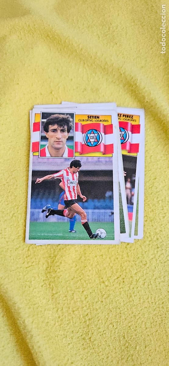Cromos de F&uacute;tbol: logro&ntilde;es setien este 1990 1991 90 91 despegado trading card