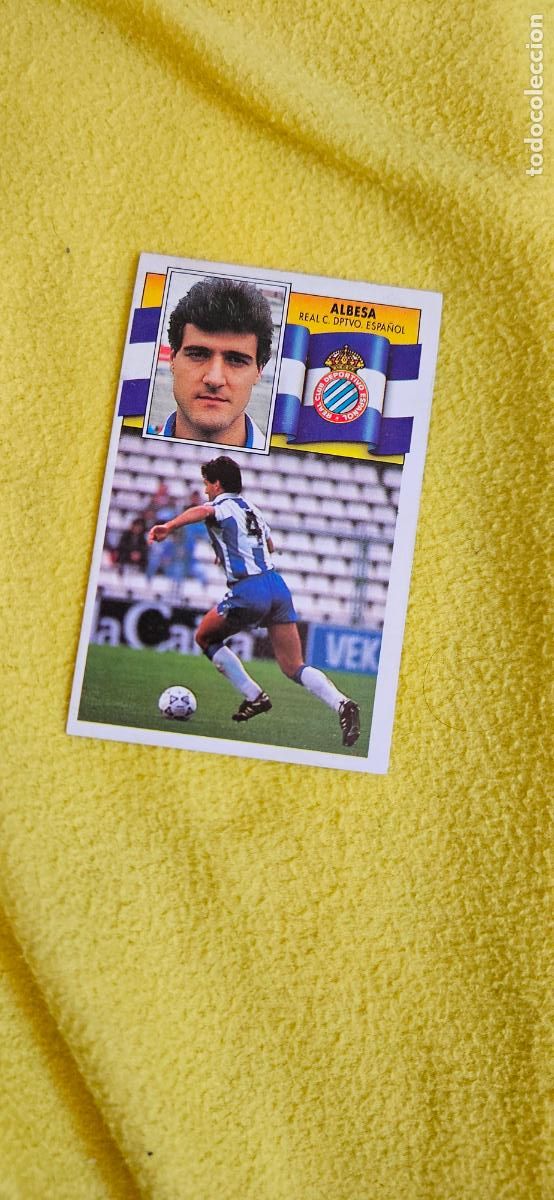 Cromos de F&uacute;tbol: espa&ntilde;ol albesa este 1990 1991 90 91 despegado trading card