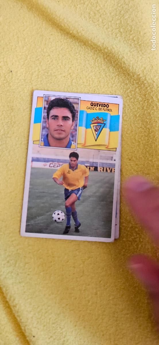 Cromos de F&uacute;tbol: cadiz quevedo este 1990 1991 90 91 despegado trading card
