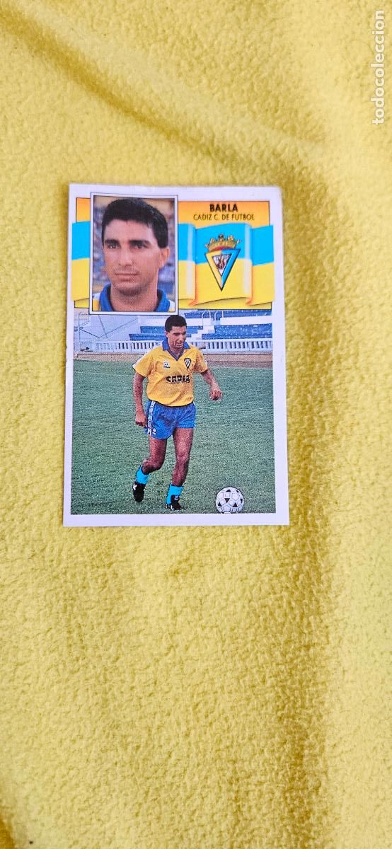 Cromos de F&uacute;tbol: cadiz barla este 1990 1991 90 91 despegado trading card