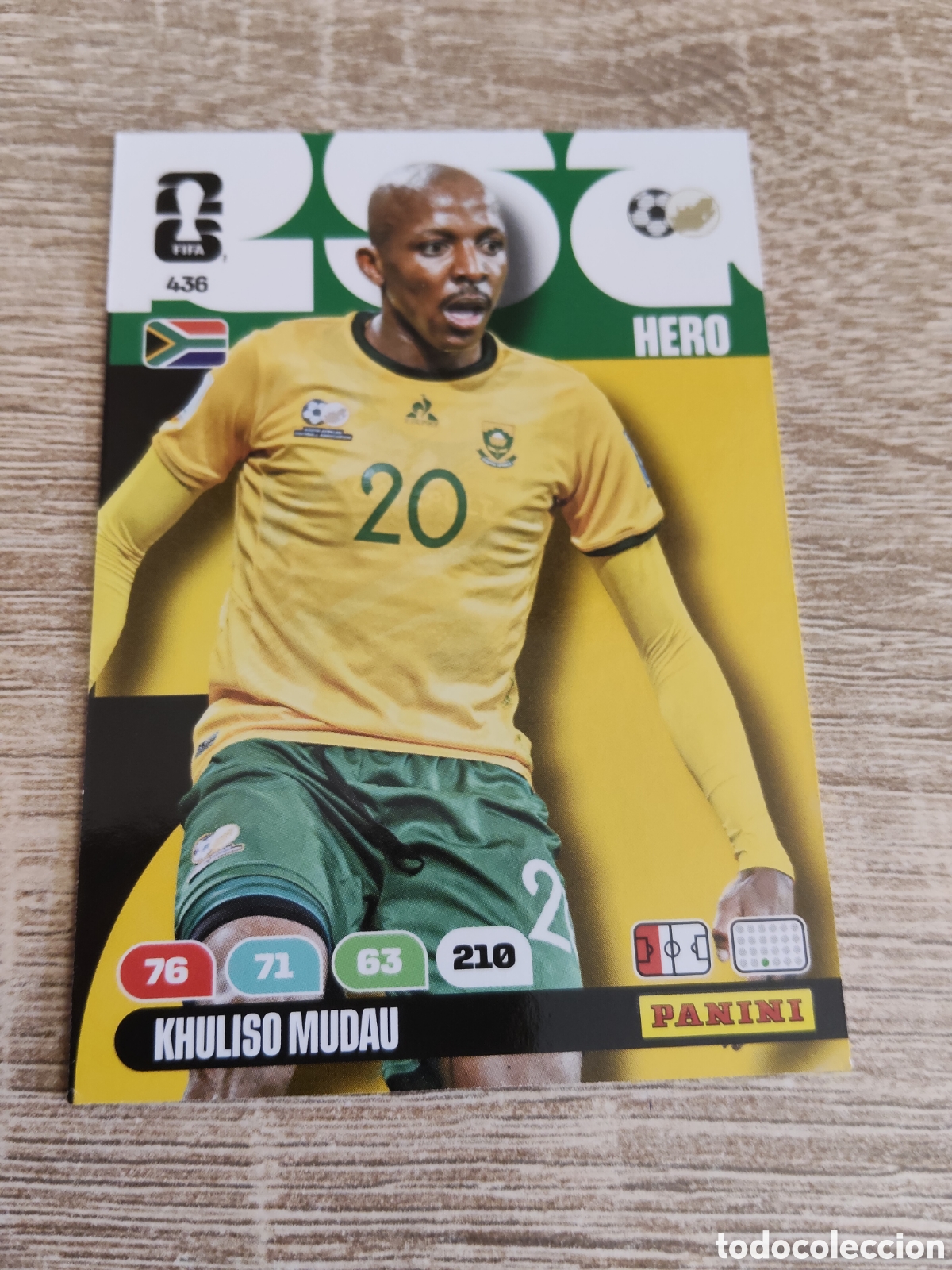 Cromos de F&uacute;tbol: Panini Adrenalyn mundial 2026 436 Khuliso Mudau Sud&aacute;frica