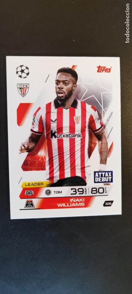 Cromos de F&uacute;tbol: MATCH ATTAX EXTRA 25/26 CARD I&Ntilde;AKI WILLIAMS ATHLETIC CLUB # 306 TOPPS