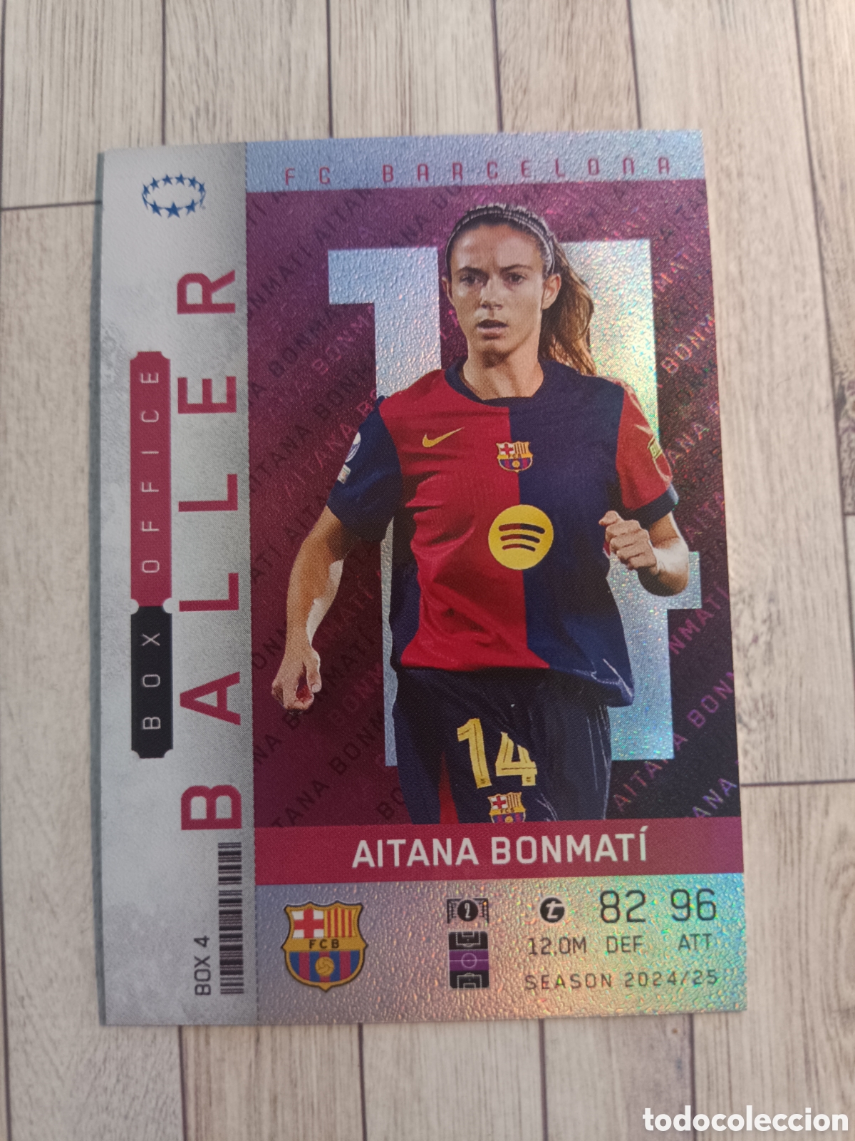 Cromos de F&uacute;tbol: BOX 4 AITANA BONMATI BOX OFFICE BALLER BARCELONA CHAMPIONS MATCH ATTAX EXTRA 2024 2025 TOPPS 24 25