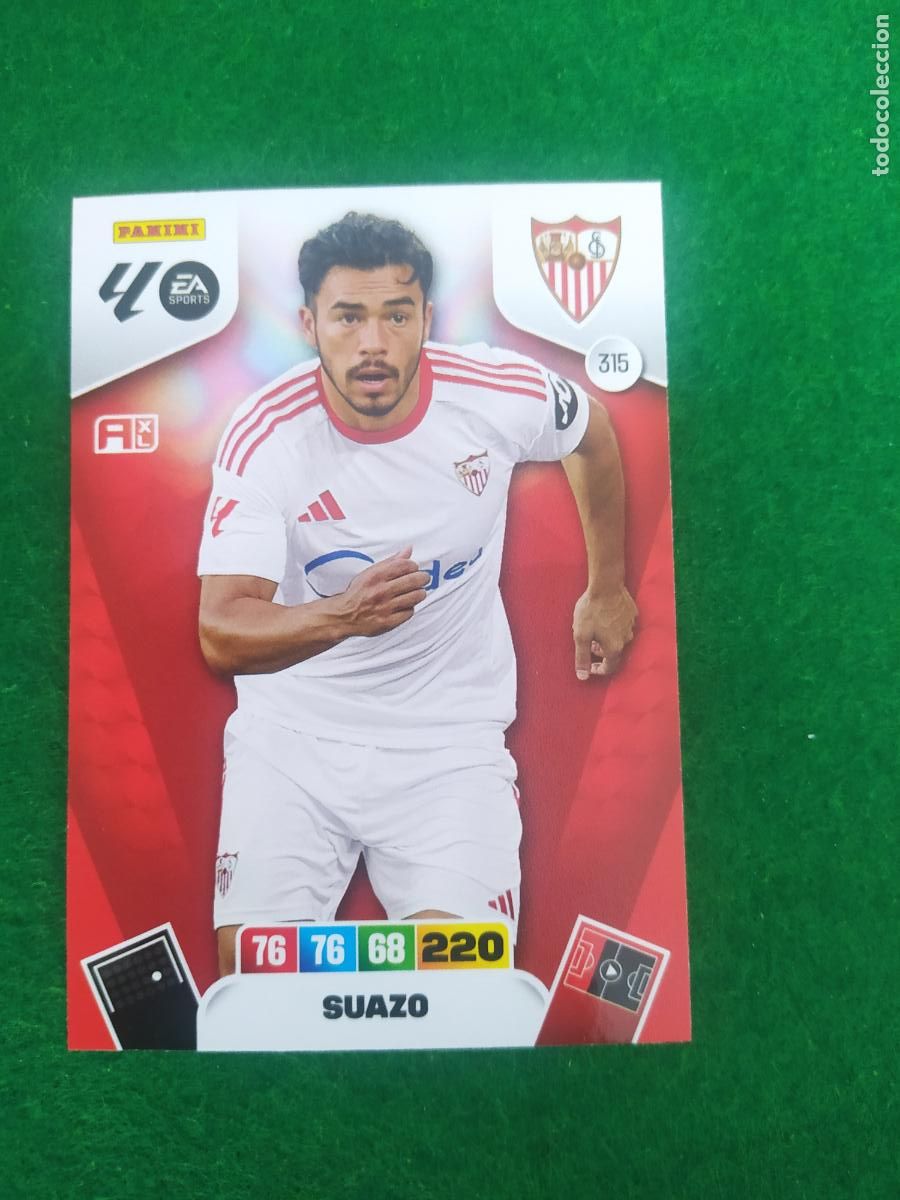 Cromos de F&uacute;tbol: adrenalyn xl 2025 2026 codigo sin activar sevilla fc n&ordm; 315 suazo