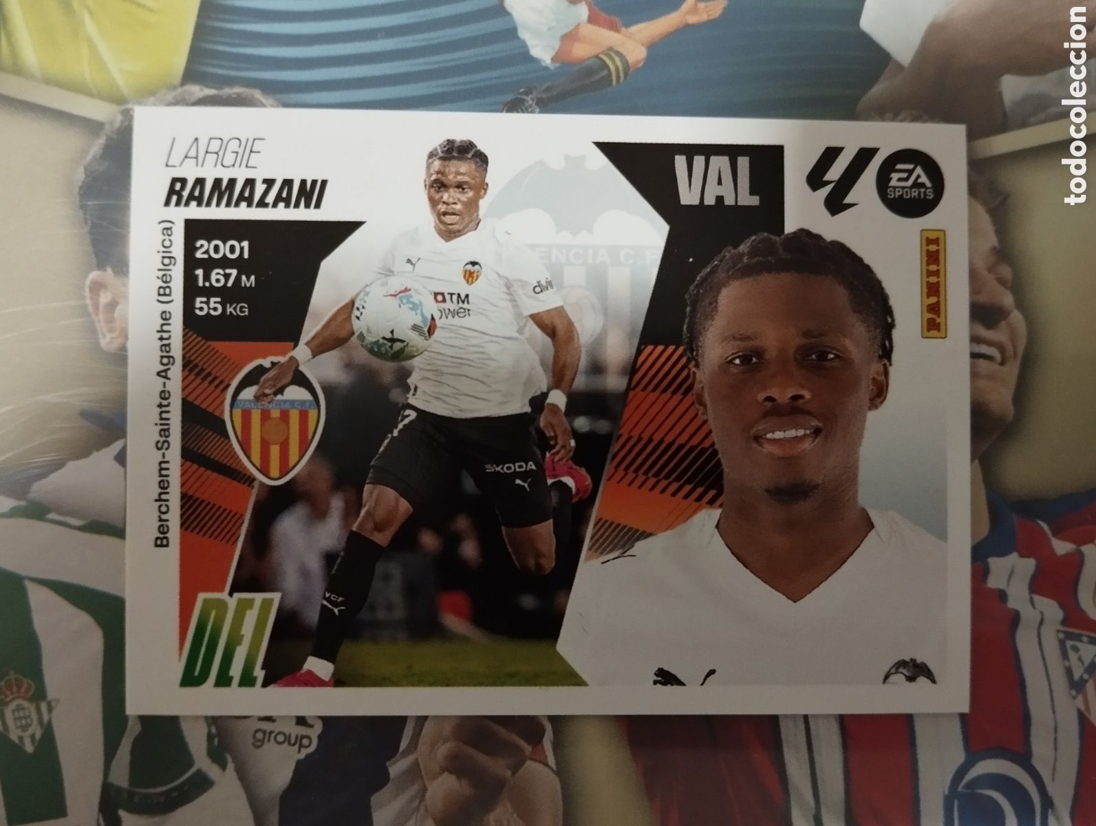 Cromos de Futebol: LIGA ESTE 2025 2026 25 26 - PANINI - &Uacute;LTIMOS FICHAJES N&ordm; 63 RAMAZANI VALENCIA