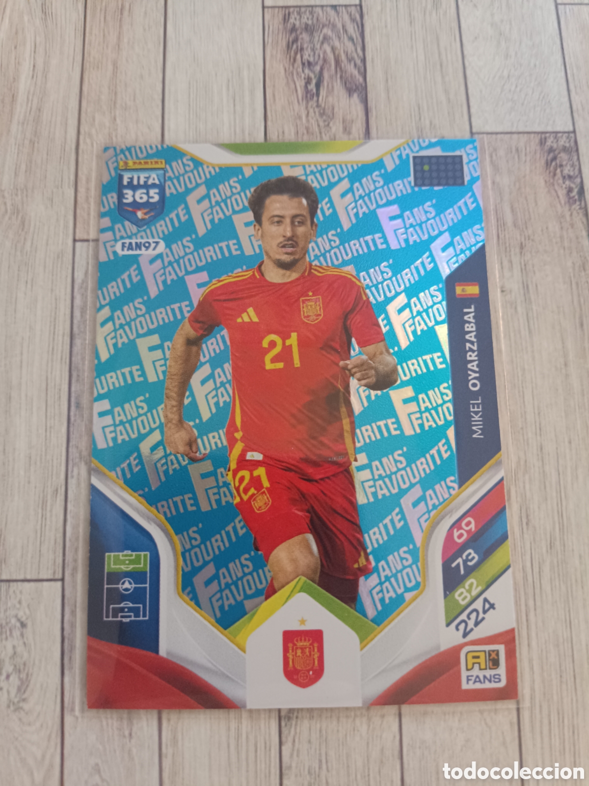 Cromos de F&uacute;tbol: AN 97 OYARZABAL ESPA&Ntilde;A AZUL BLUE FANS FAVOURITE ADRENALYN XL FIFA 365 2026