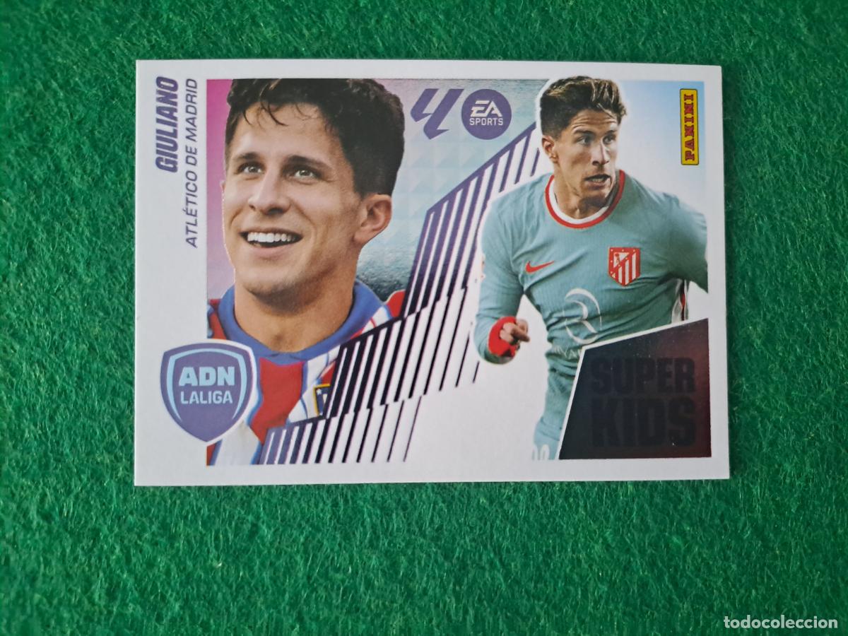 Cromos de F&uacute;tbol: liga este 2025 2026 25 26 nuevo adn super kids n&ordm; 9 guliano atletico de madrid