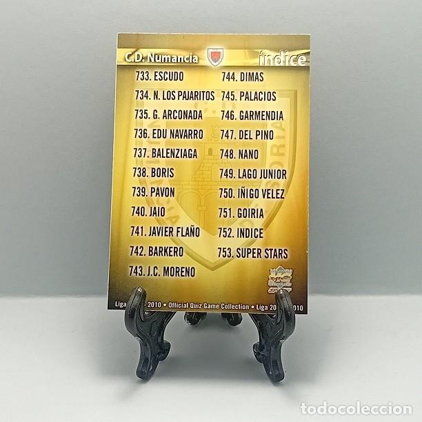Cromos de F&uacute;tbol: N&ordm; 752 &Iacute;NDICE CD NUMANCIA CROMO FICHA OFFICIAL QUIZ GAME COLLECTION MUNDICROMO 2009 2010 09 10