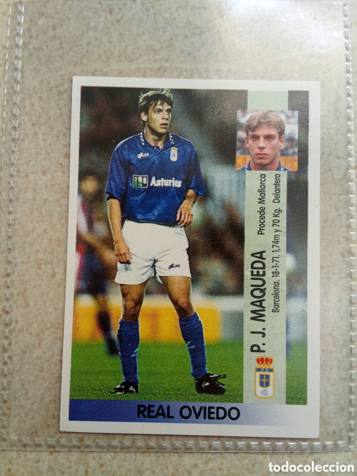 Cromos de F&uacute;tbol: &Uacute;LTIMO FICHAJE 395 MAQUEDA OVIEDO CROMO LIGA FUTBOL PANINI 1996-1997