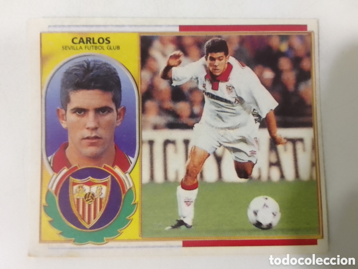 Cromos de F&uacute;tbol: Colecciones Este 96-97 Carlos &bull; Sevilla.