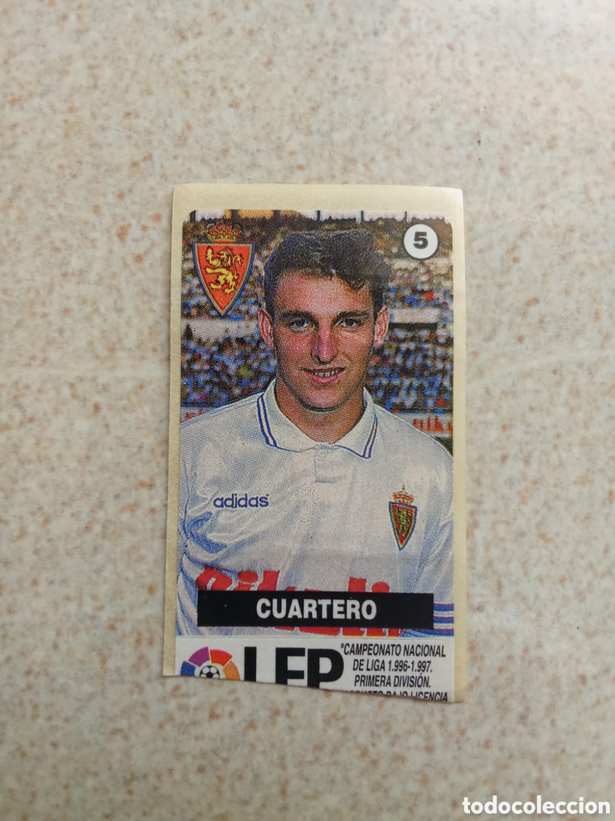Cromos de F&uacute;tbol: CHICLES VIDAL CUARTERO ZARAGOZA