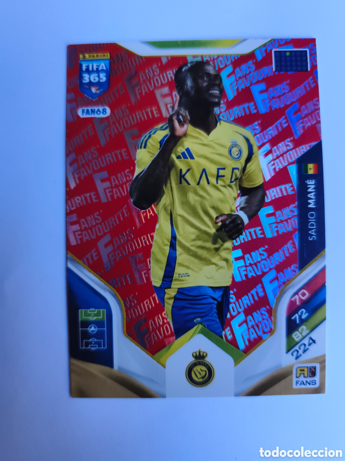Cromos de F&uacute;tbol: FIDA365. FAN68. SADIO MANE