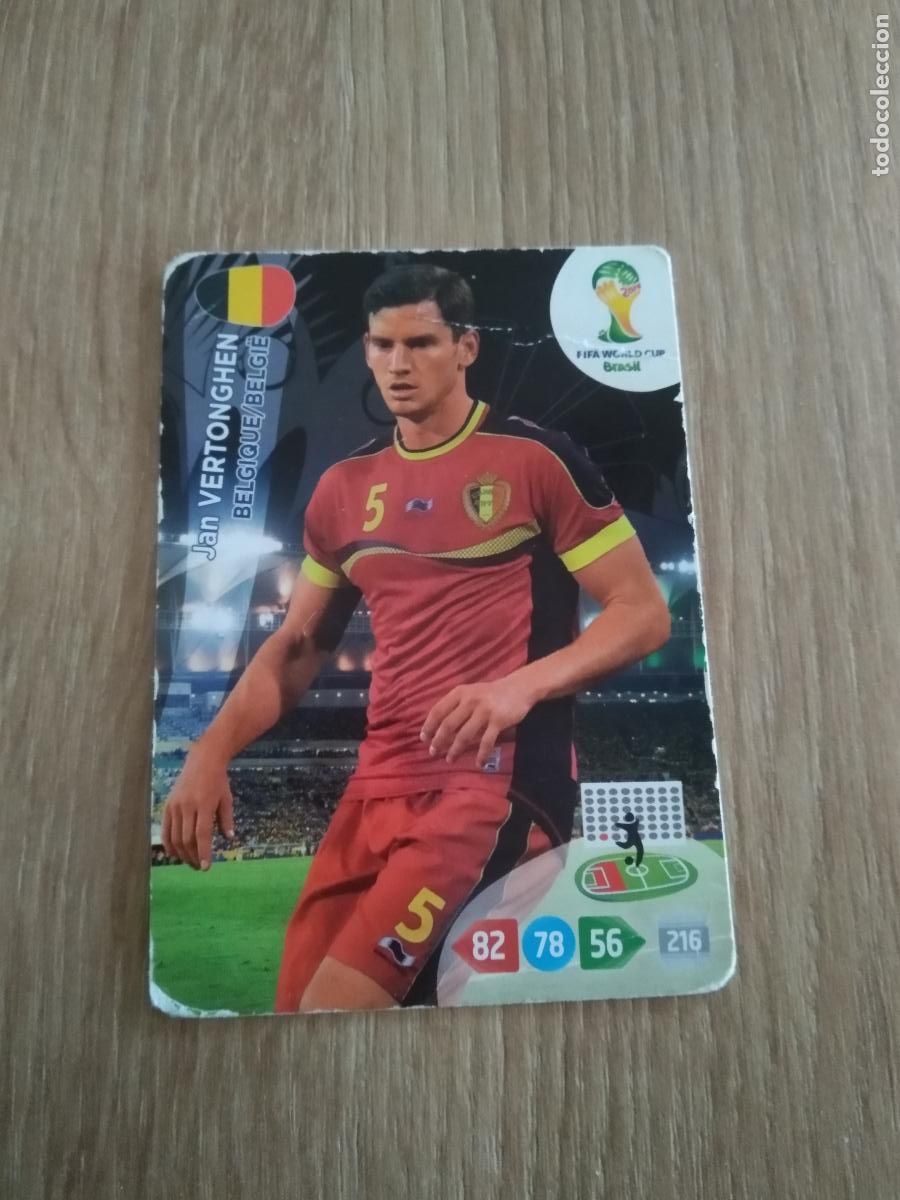Cromos de F&uacute;tbol: JAN VERTONGHEN BELGICA CROMO FUTBOL PANINI ADRENALYN MUNDIAL 2014 WORLD CUP COPA DEL MUNDO