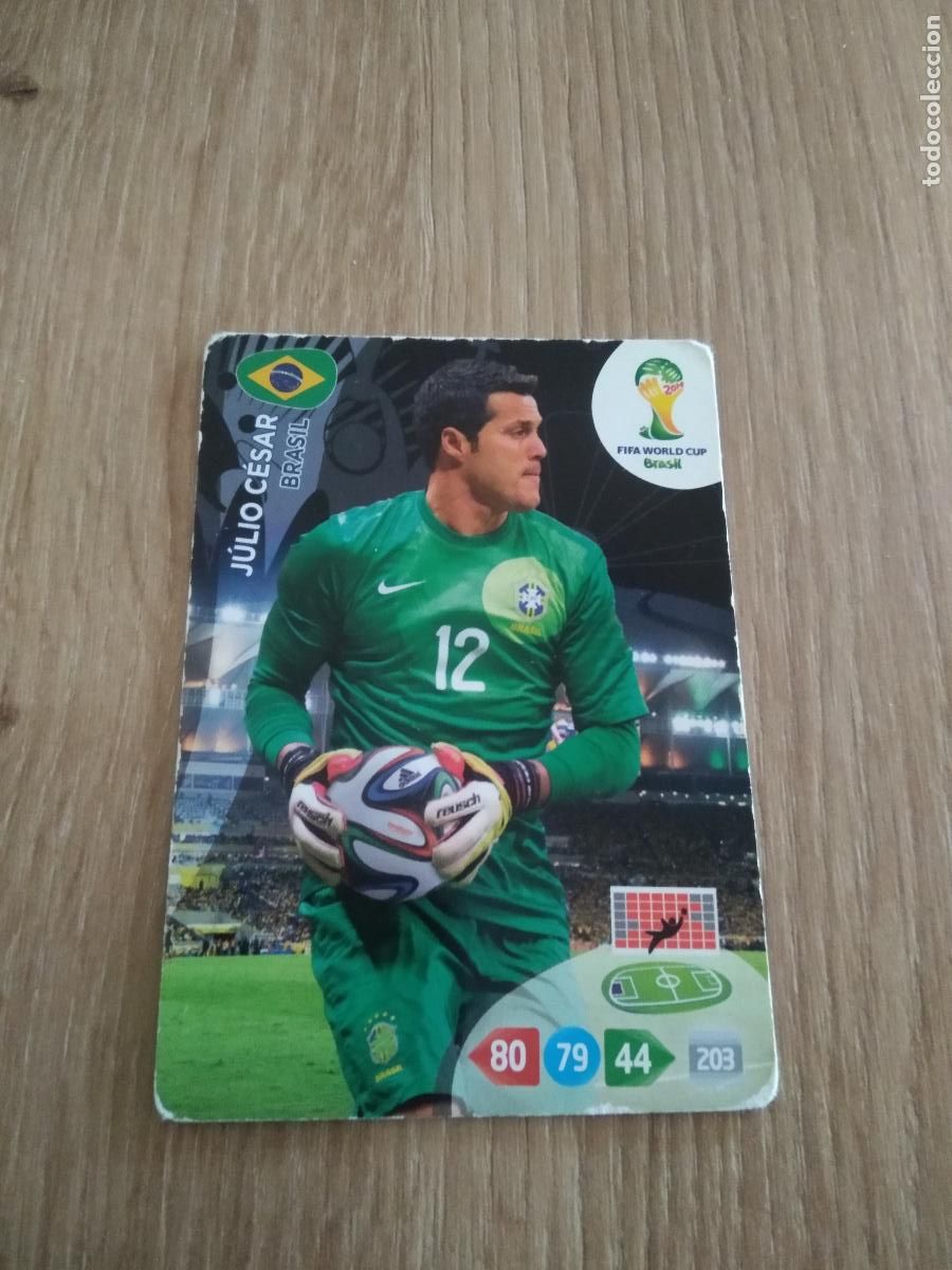 Cromos de F&uacute;tbol: JULIO CESAR BRASIL CROMO FUTBOL PANINI ADRENALYN MUNDIAL 2014 WORLD CUP COPA DEL MUNDO