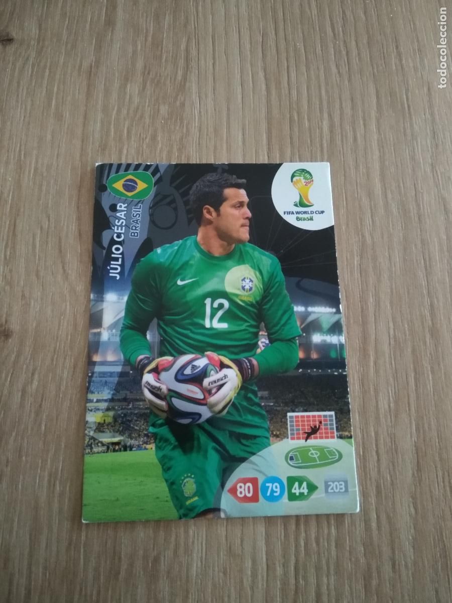 Cromos de F&uacute;tbol: JULIO CESAR BRASIL CROMO FUTBOL PANINI ADRENALYN MUNDIAL 2014 WORLD CUP COPA DEL MUNDO