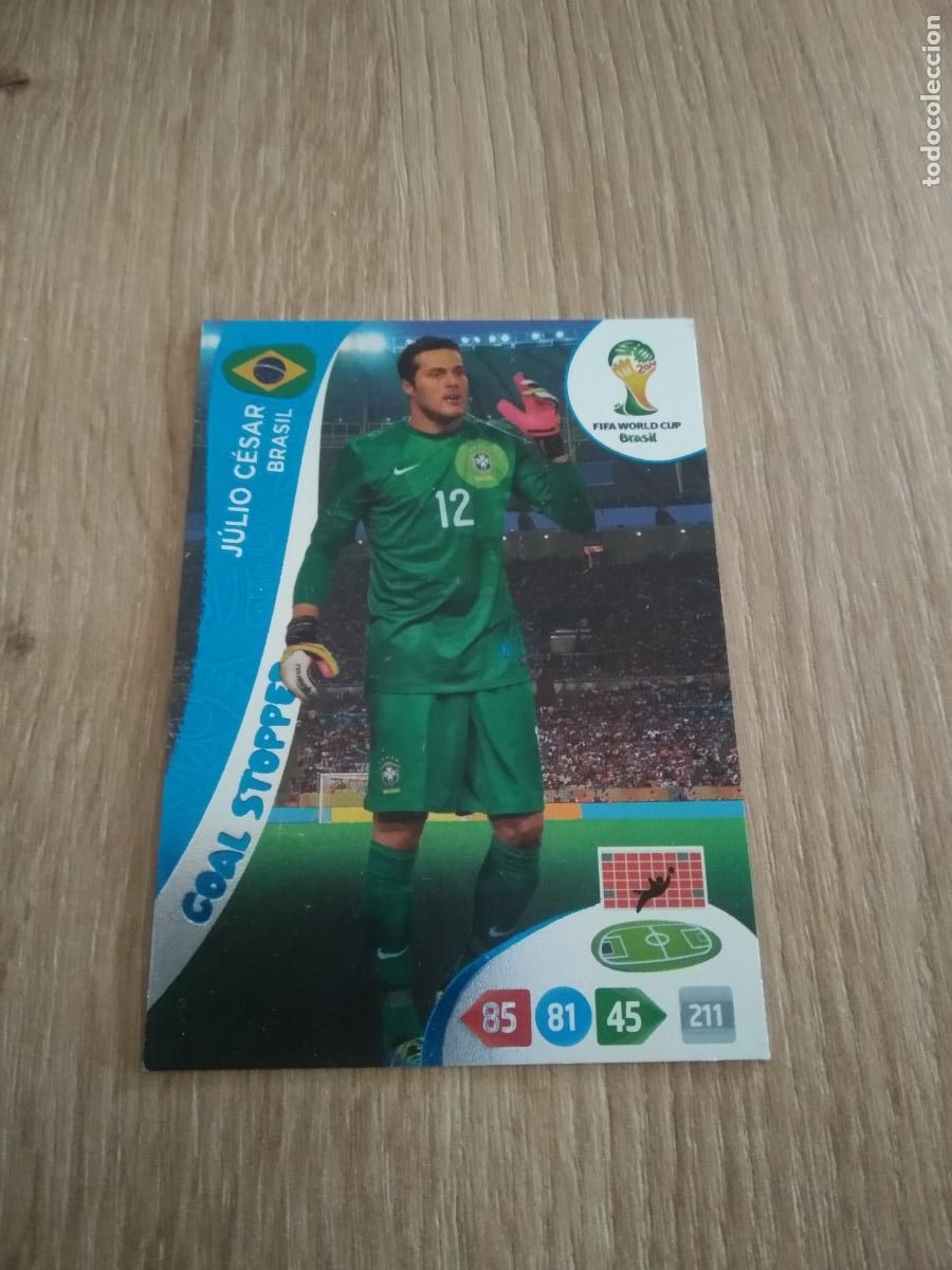 Cromos de F&uacute;tbol: JULIO CESAR BRASIL CROMO FUTBOL PANINI ADRENALYN MUNDIAL 2014 WORLD CUP COPA DEL MUNDO