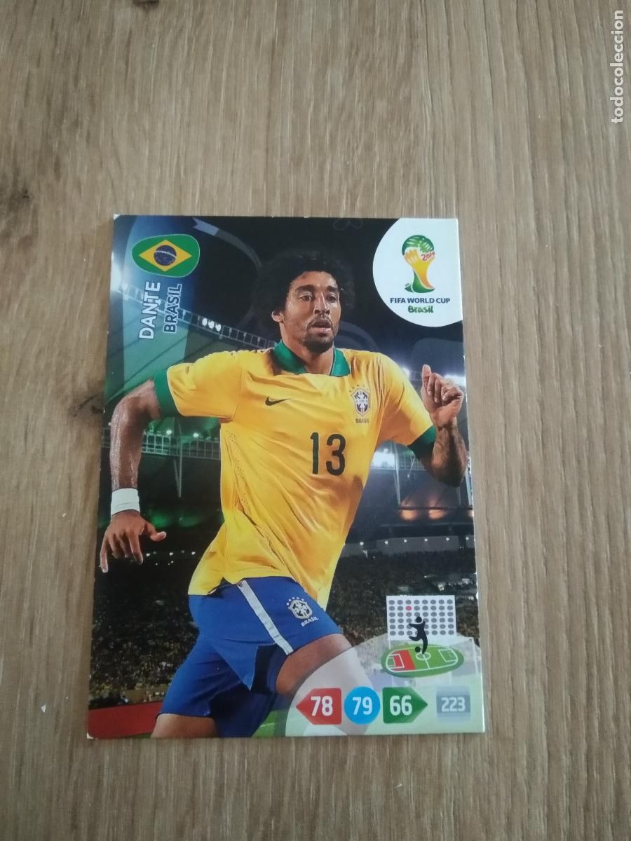 Figurine di Calcio: DANTE BRASIL CROMO FUTBOL PANINI ADRENALYN MUNDIAL 2014 WORLD CUP COPA DEL MUNDO