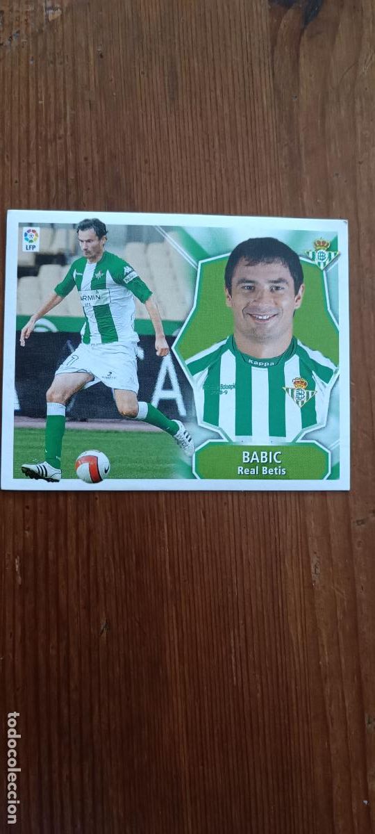 Cromos de F&uacute;tbol: BABIC COLOCA Betis Liga Este 2008 2009 PANINI 08 09 sin pegar