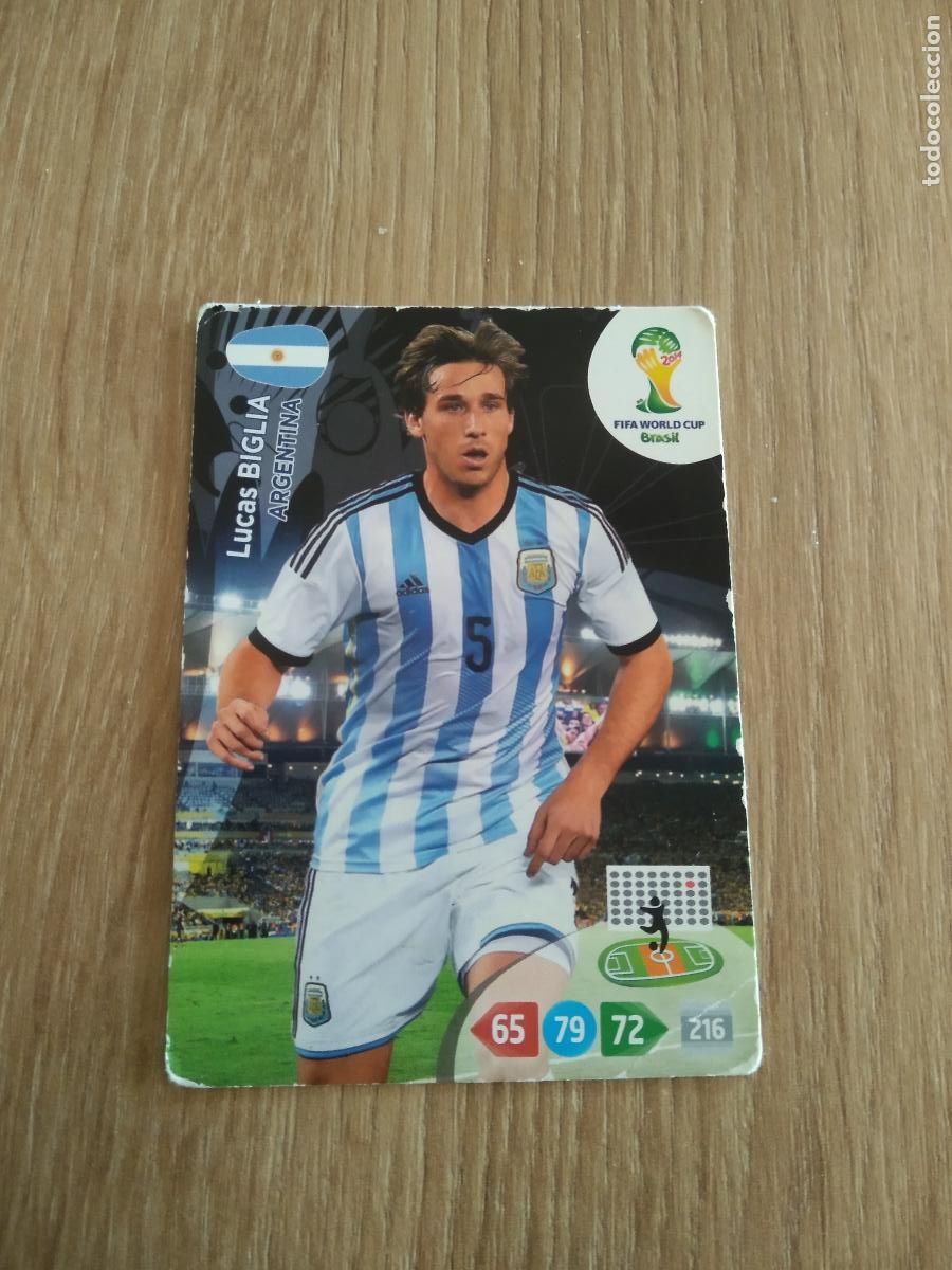 Cromos de F&uacute;tbol: LUCAS BIGLIA ARGENTINA CROMO FUTBOL PANINI ADRENALYN MUNDIAL 2014 WORLD CUP COPA DEL MUNDO