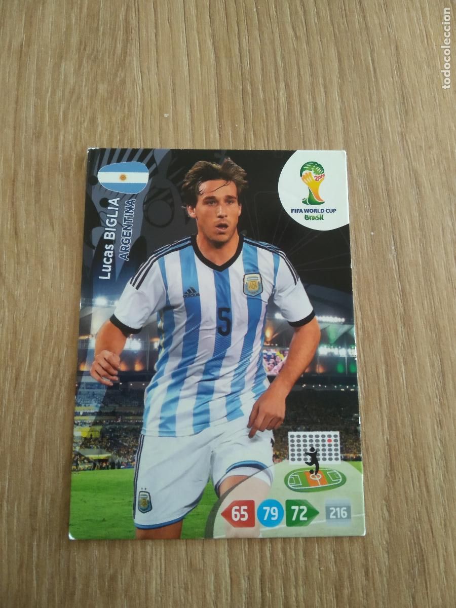 Cromos de F&uacute;tbol: LUCAS BIGLIA ARGENTINA CROMO FUTBOL PANINI ADRENALYN MUNDIAL 2014 WORLD CUP COPA DEL MUNDO