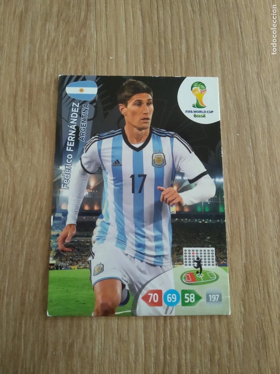 Cromos de F&uacute;tbol: FEDERICO FERNANDEZ ARGENTINA CROMO FUTBOL PANINI ADRENALYN MUNDIAL 2014 WORLD CUP COPA DEL MUNDO