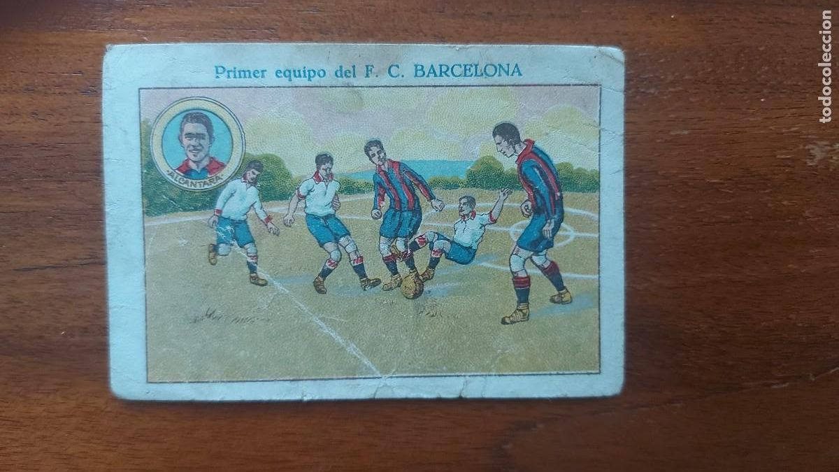 Figurine di Calcio: Paulino Alc&aacute;ntara - Primer Equipo del F.C. Barcelona - Chocolates Juncosa 1924