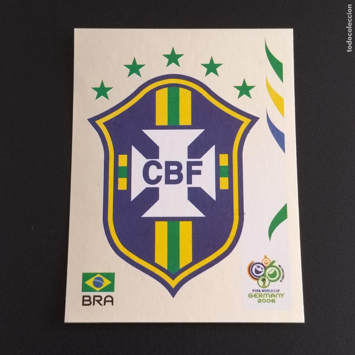Cromos de F&uacute;tbol: 379 ESCUDO LOGO BRASIL BRAZIL CROMOS FIFA WORLD CUP GERMANY 2006 MUNDIAL FUTBOL ALEMANIA PANINI