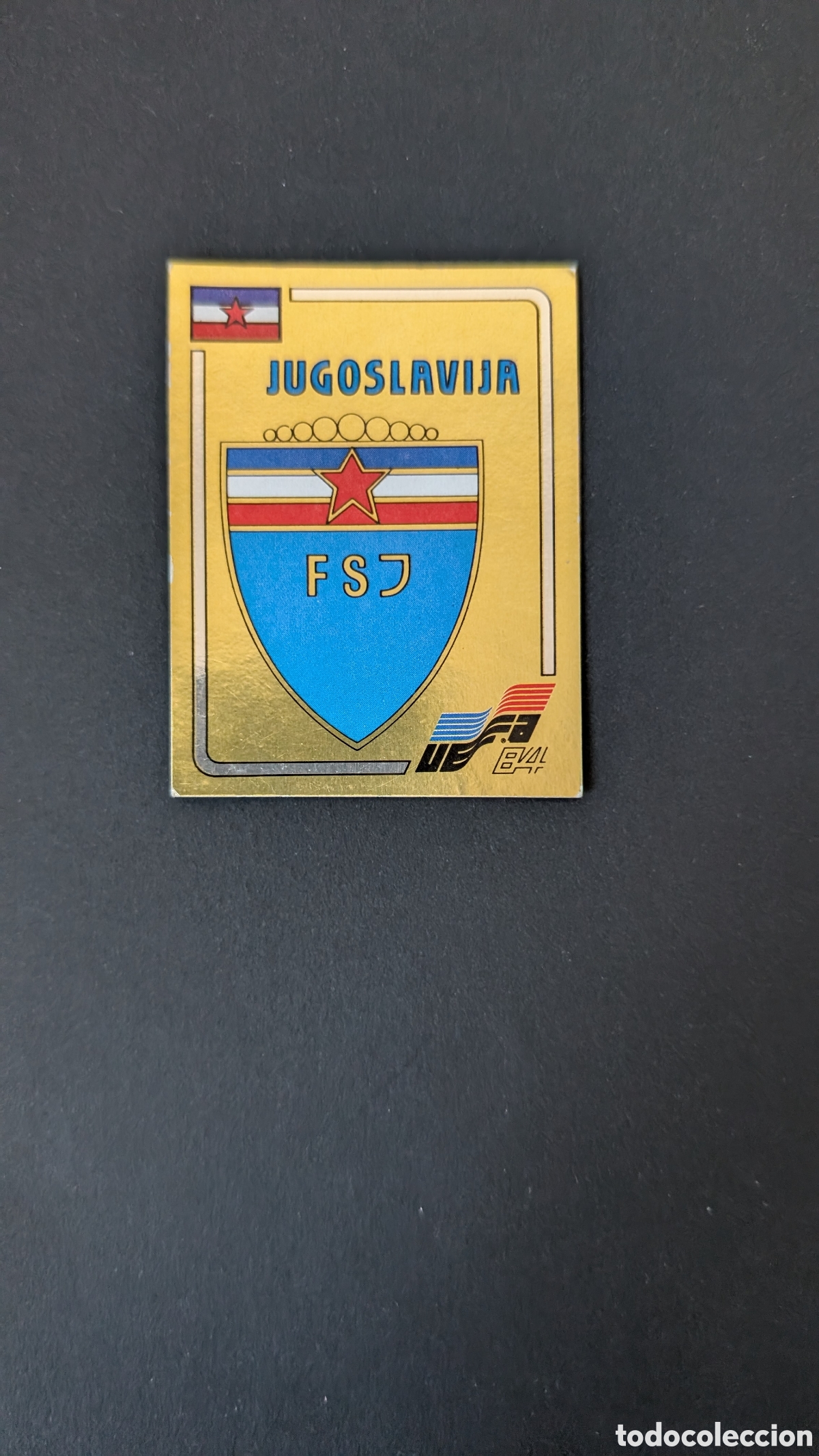 Cartes &agrave; collectionner de Football: ESCUDO 111 YUGOSLAVIA EUROCOPA EURO FRANCIA 1984 84 PANINI NUNCA PEGADO SIN PEGAR