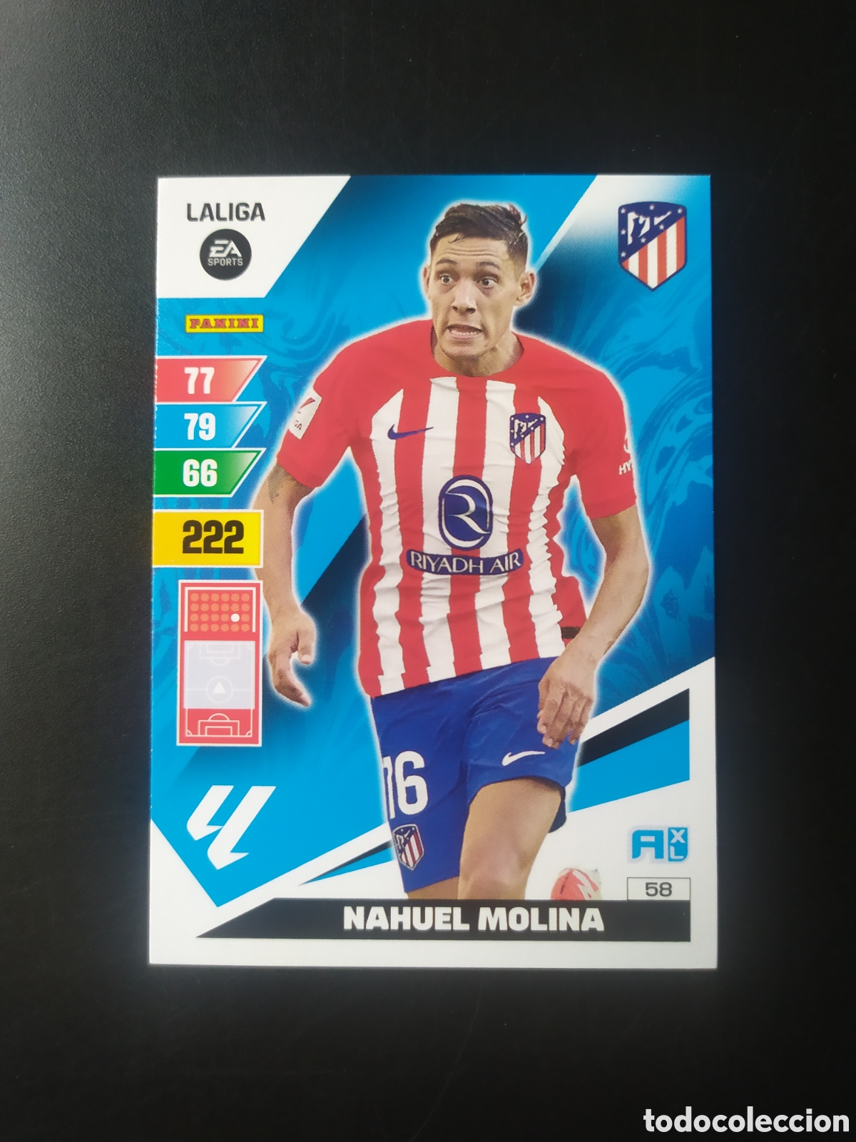 Cromos de F&uacute;tbol: Adrenalyn 2023 2024 23 24 panini Nahuel Molina n&deg; 58 Atl&eacute;tico Madrid