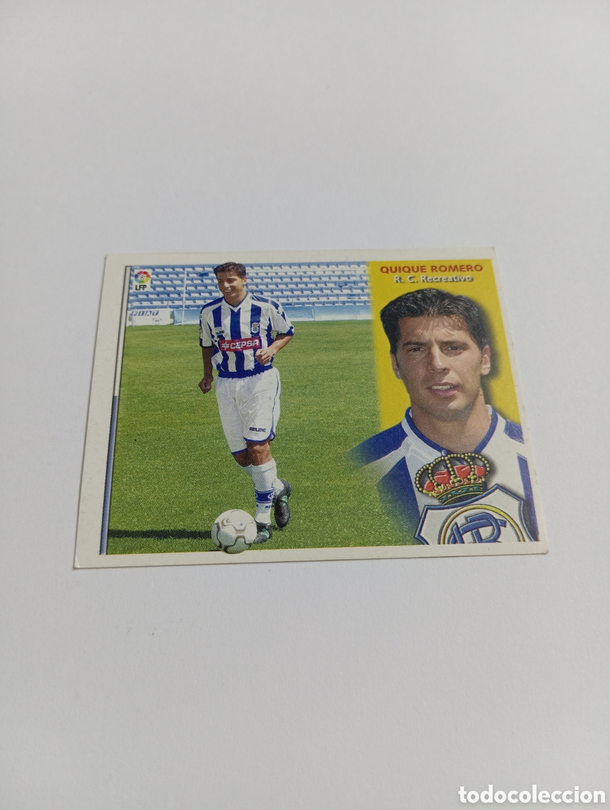 Cromos de F&uacute;tbol: QUIQUE ROMERO Recreativo LIGA ESTE 2002 2003 PANINI 02 03