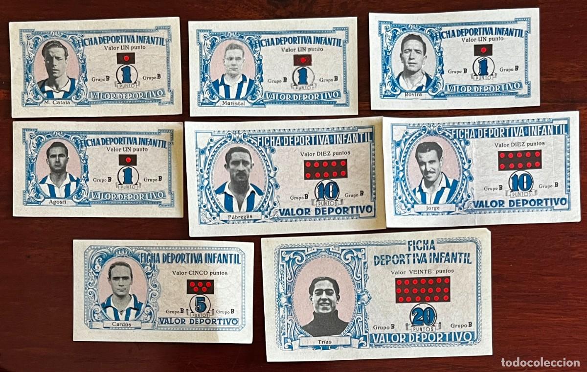 Figurine di Calcio: COLECCION DE FICHA DEPORTIVA INFANTIL 8 JUGADORES DEL ESPA&Ntilde;OL, A&Ntilde;O 1943-44