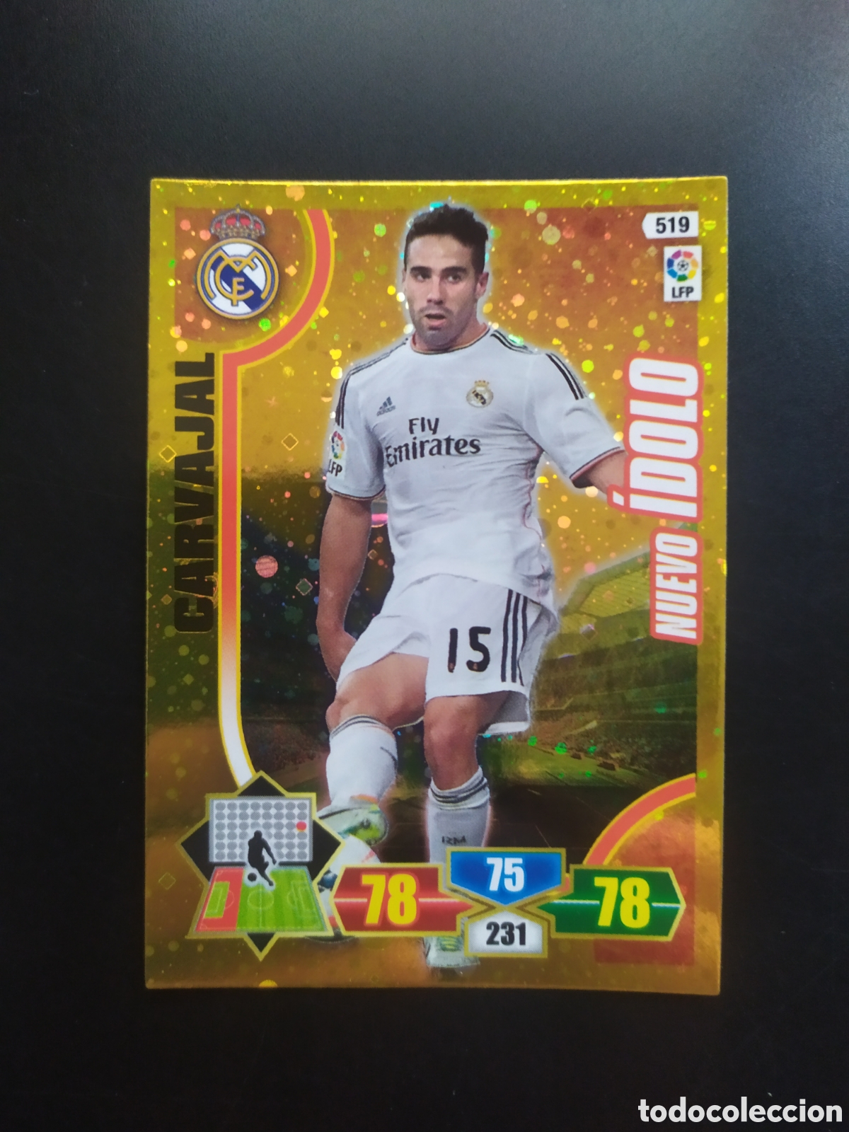Fu&szlig;ball-Sticker: Adrenalyn 2013 2014 13 14 panini Carvajal nuevo idolo n&deg; 519 Real Madrid