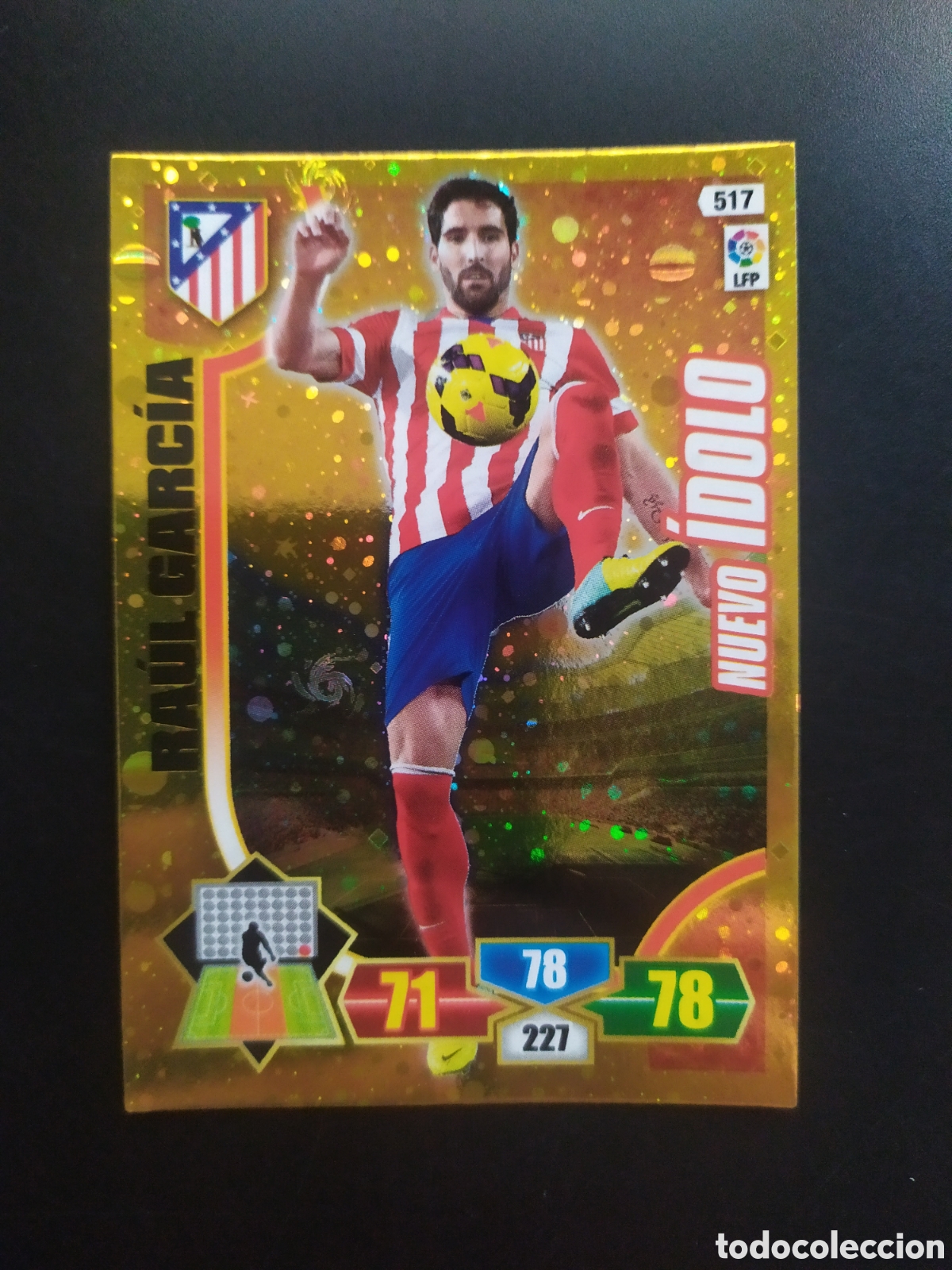 Fu&szlig;ball-Sticker: Adrenalyn 2013 2014 13 14 panini Ra&uacute;l Garc&iacute;a nuevo idolo n&deg; 517 Atl&eacute;tico Madrid