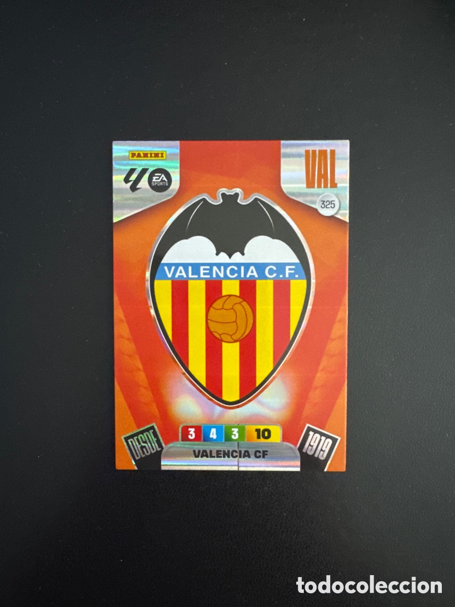 Cromos de F&uacute;tbol: ESCUDO VALENCIA NUMERO 325 ADRENALYN 2025 2026