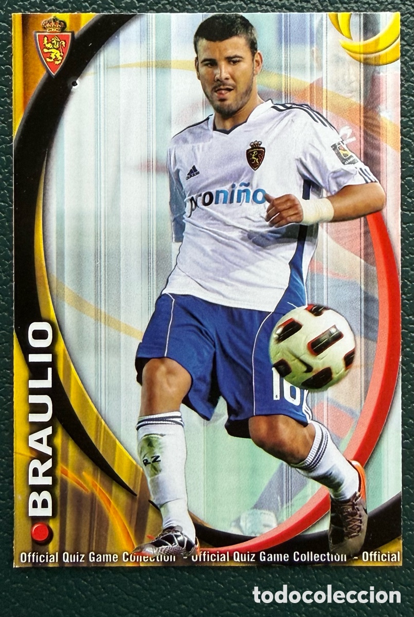 Cromos de F&uacute;tbol: 360 BRAULIO REAL ZARAGOZA FICHAS ALBUM MUNDICROMO 2010 2011 10 11