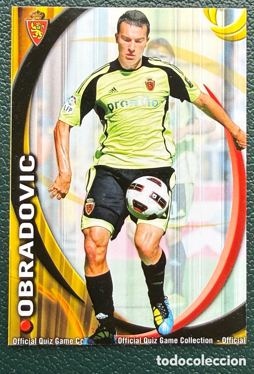 Figurine di Calcio: 369 OBRADOVIC REAL ZARAGOZA FICHAS ALBUM MUNDICROMO 2010 2011 10 11
