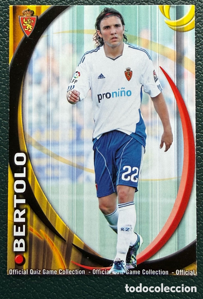 Figurine di Calcio: 362 BERTOLO REAL ZARAGOZA FICHAS ALBUM MUNDICROMO 2010 2011 10 11