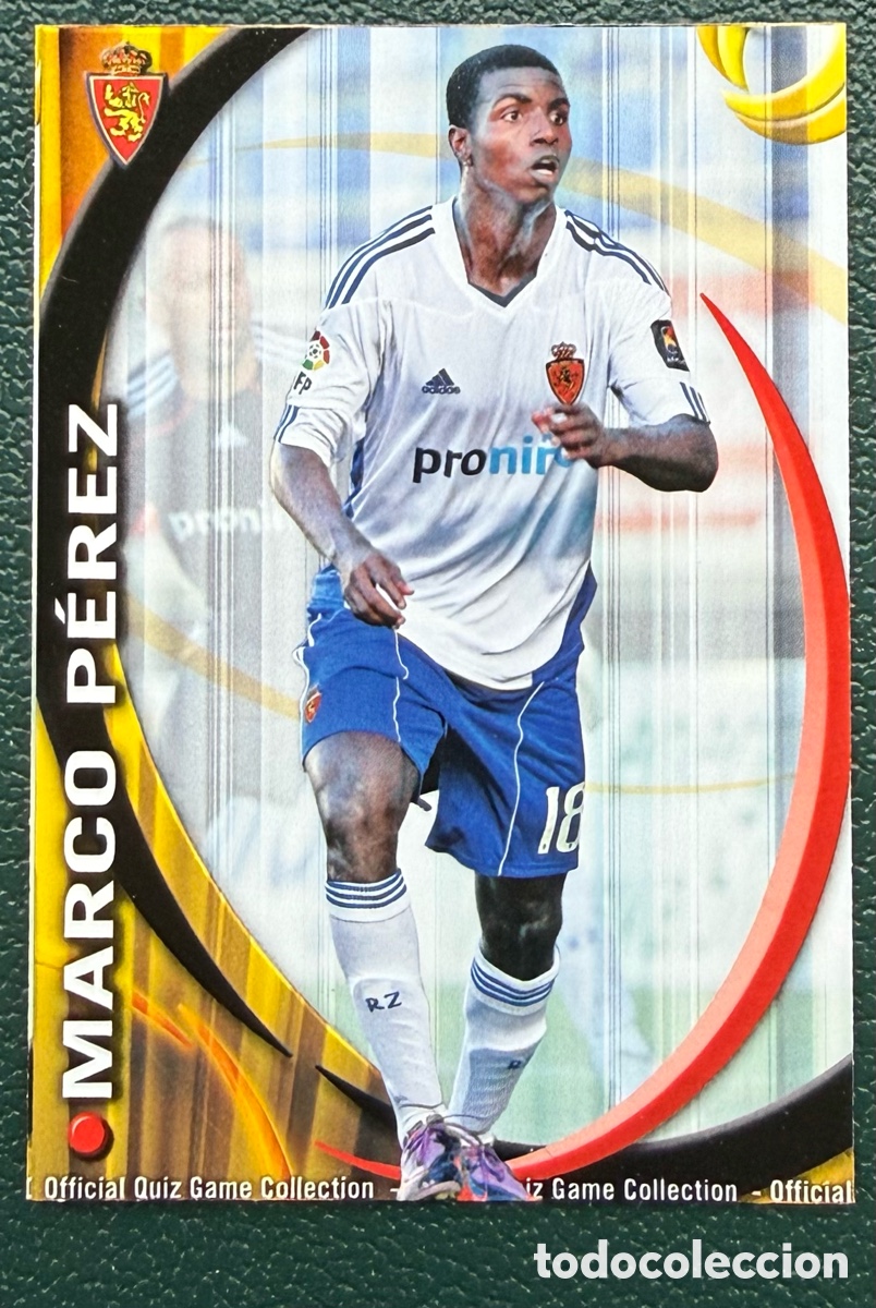 Fu&szlig;ball-Sticker: 372 MARCO PEREZ REAL ZARAGOZA FICHAS ALBUM MUNDICROMO 2010 2011 10 11