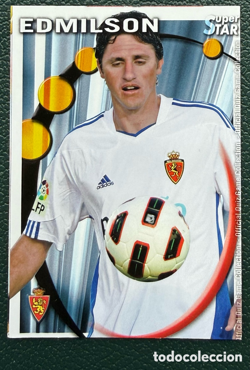 Cromos de F&uacute;tbol: 377 EDMILSON SUPERSTAR MATE REAL ZARAGOZA FICHAS ALBUM MUNDICROMO 2010 2011 10 11