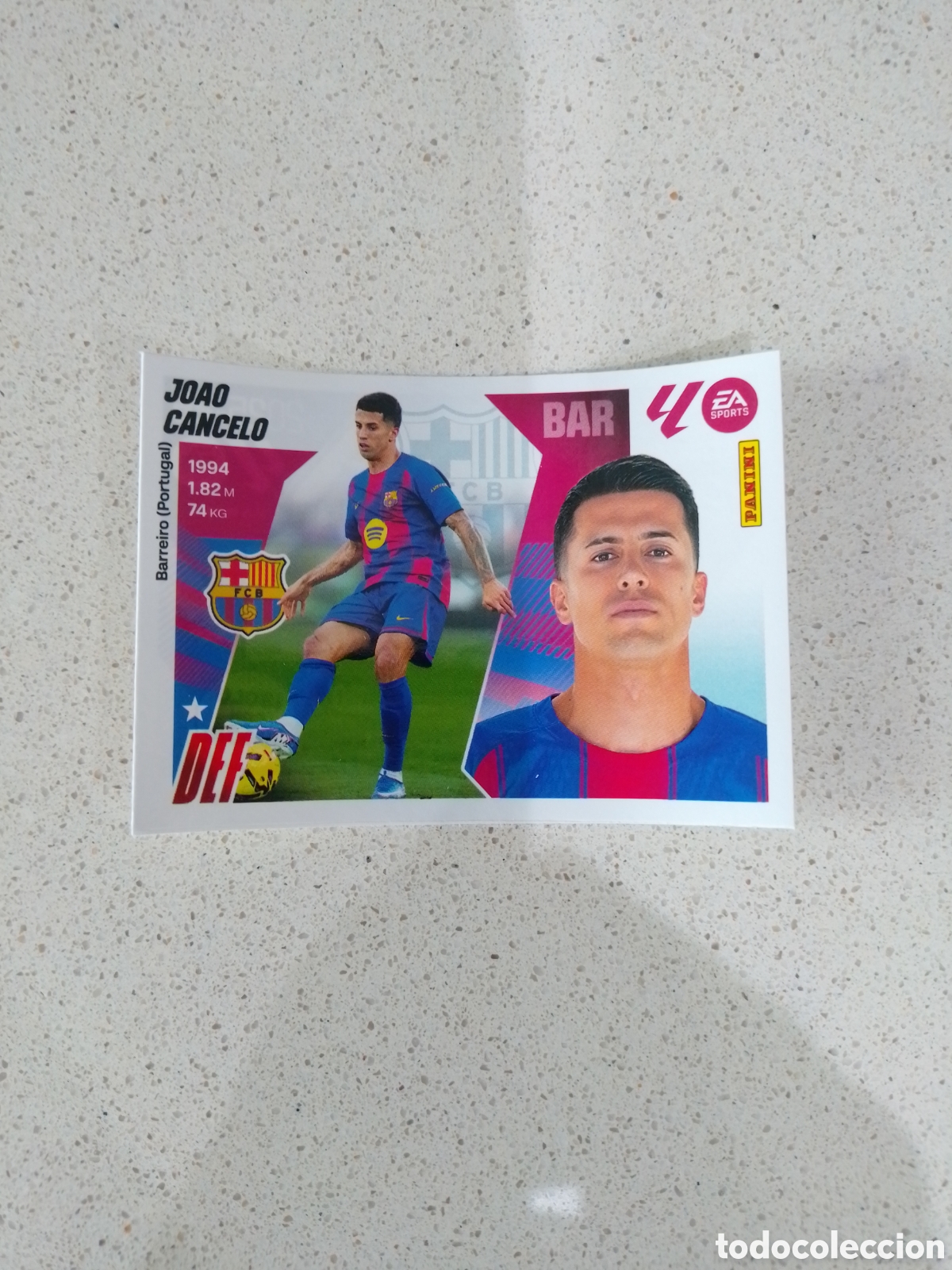Cromos de Futebol: CROMO N&Uacute;MERO 7 JOAO CANCELO FC BARCELONA. MERCADO INVIERNO. LIGA ESTE 25/26.
